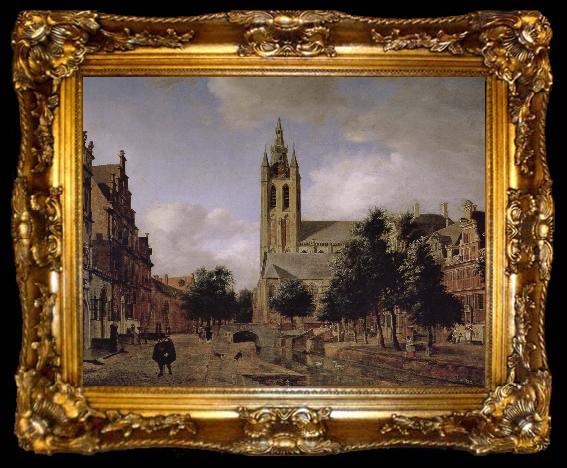 framed  Jan van der Heyden Old church landscape, ta009-2